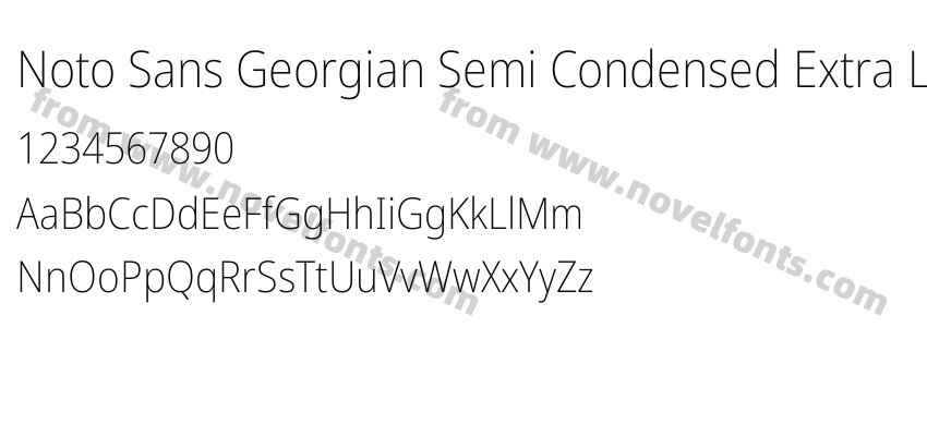 Noto Sans Georgian Semi Condensed Extra LightPreview