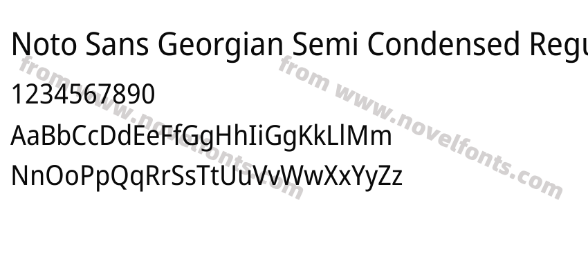 Noto Sans Georgian Semi Condensed RegularPreview