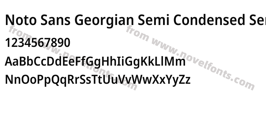 Noto Sans Georgian Semi Condensed SemiboldPreview