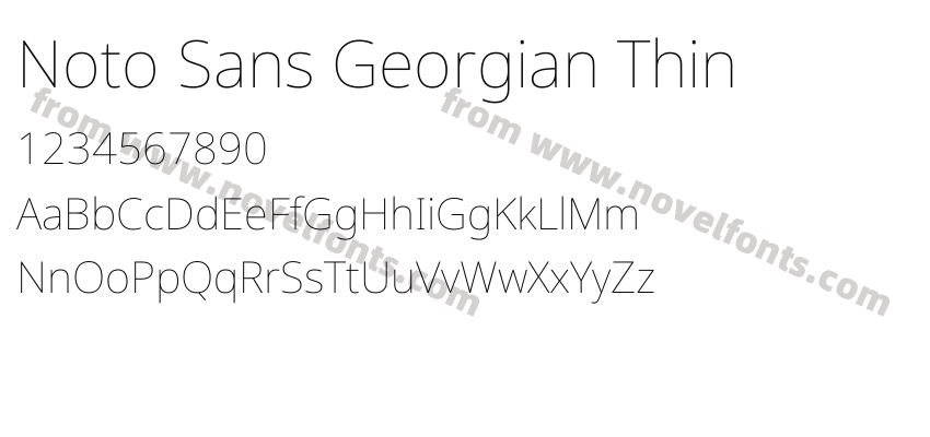 Noto Sans Georgian ThinPreview