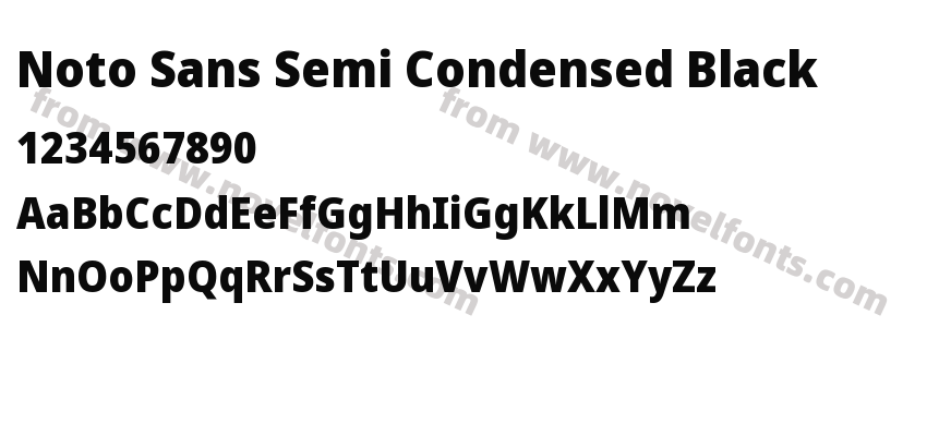 Noto Sans Semi Condensed BlackPreview