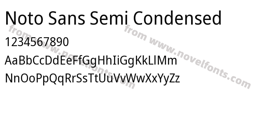 Noto Sans Semi CondensedPreview