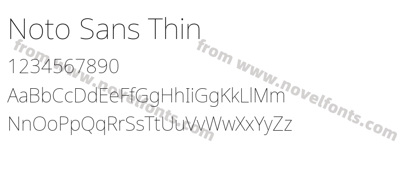 Noto Sans ThinPreview