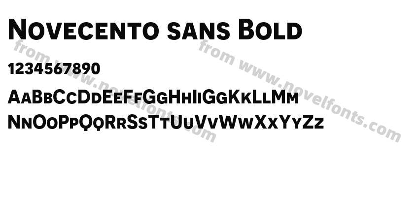 Novecento sans BoldPreview