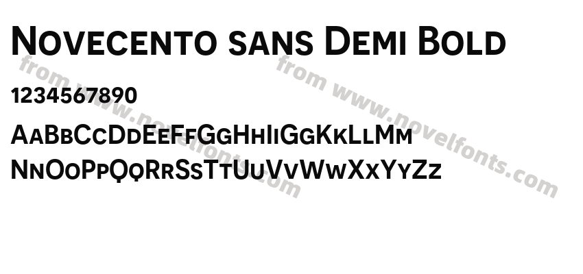 Novecento sans Demi BoldPreview