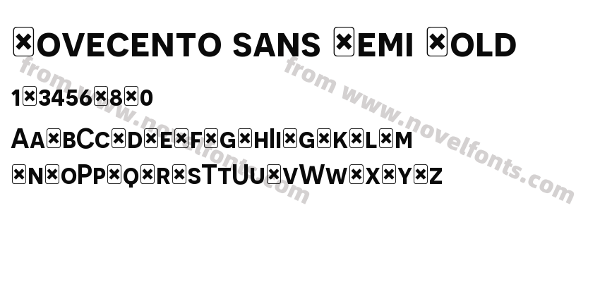 Novecento sans Demi BoldPreview