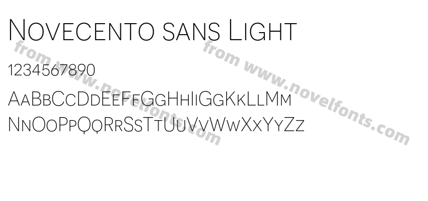 Novecento sans LightPreview