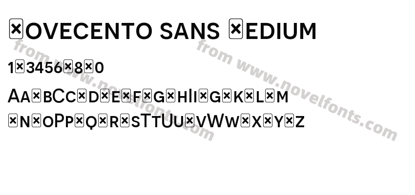 Novecento sans MediumPreview