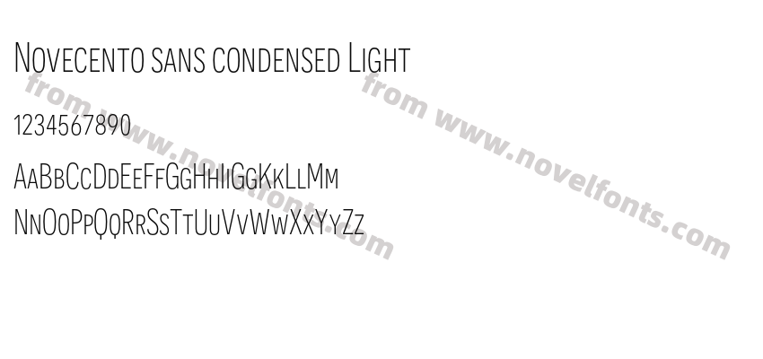 Novecento sans condensed LightPreview