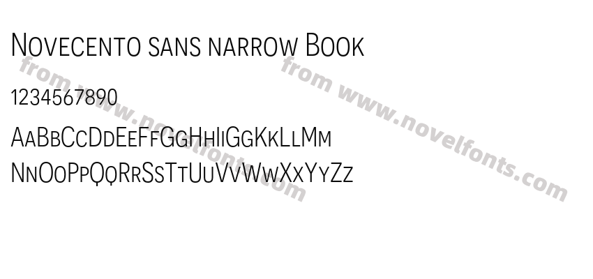 Novecento sans narrow BookPreview