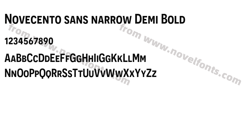 Novecento sans narrow Demi BoldPreview