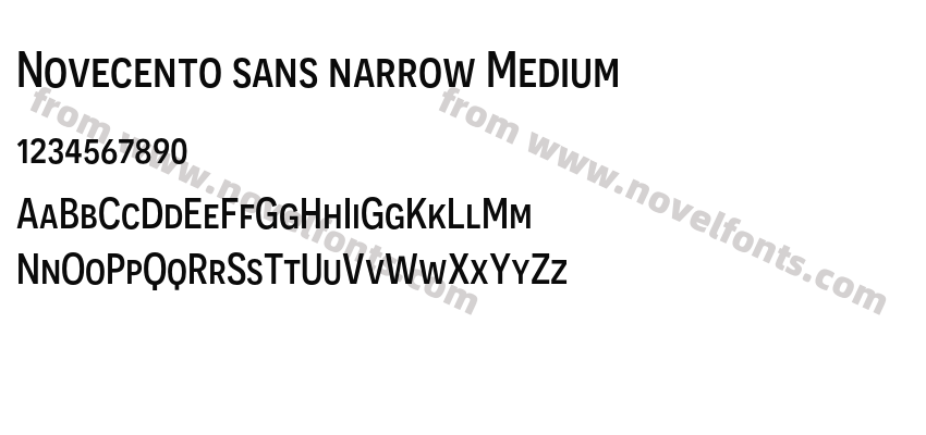 Novecento sans narrow MediumPreview