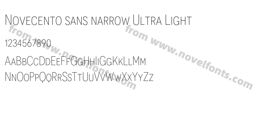 Novecento sans narrow Ultra LightPreview
