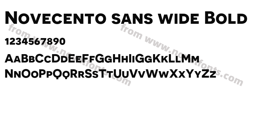 Novecento sans wide BoldPreview