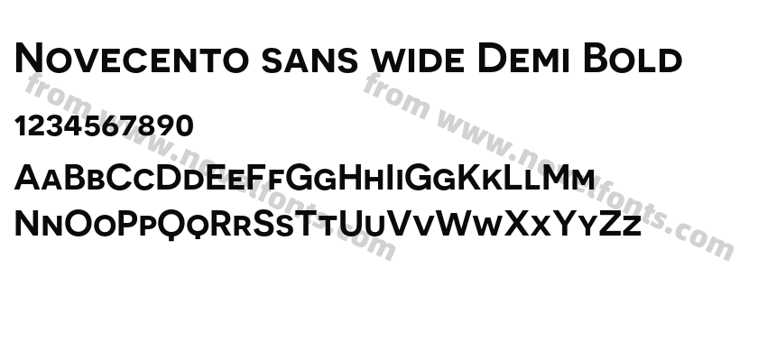 Novecento sans wide Demi BoldPreview