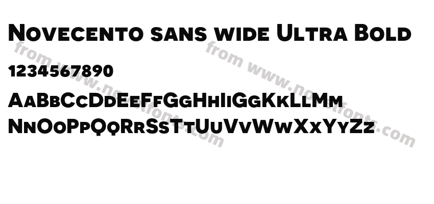 Novecento sans wide Ultra BoldPreview