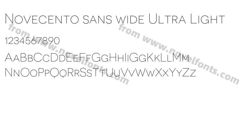 Novecento sans wide Ultra LightPreview