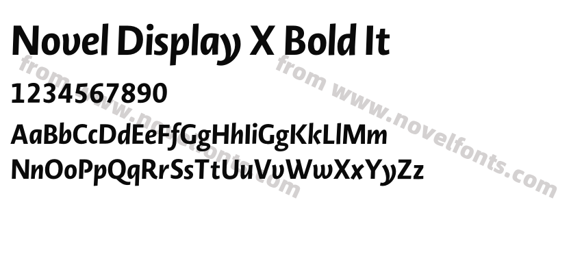Novel Display X Bold ItPreview