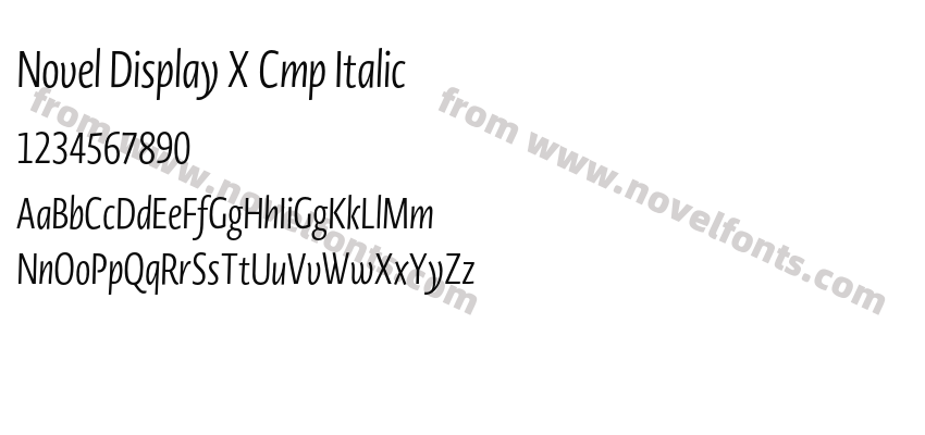 Novel Display X Cmp ItalicPreview
