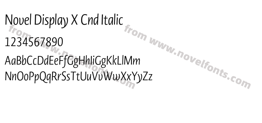 Novel Display X Cnd ItalicPreview