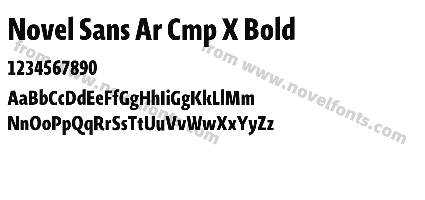 Novel Sans Ar Cmp X BoldPreview
