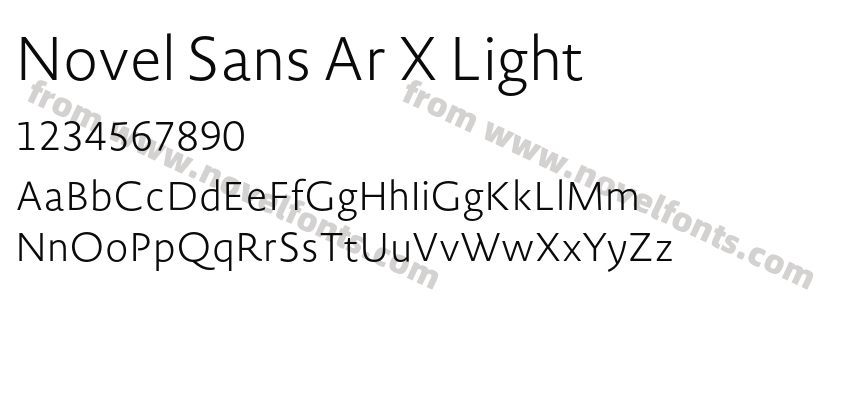 Novel Sans Ar X LightPreview