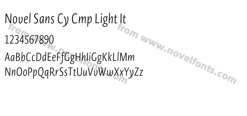 Novel Sans Cy Cmp Light ItPreview