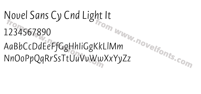 Novel Sans Cy Cnd Light ItPreview