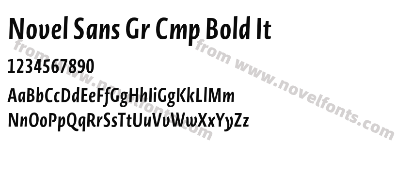Novel Sans Gr Cmp Bold ItPreview