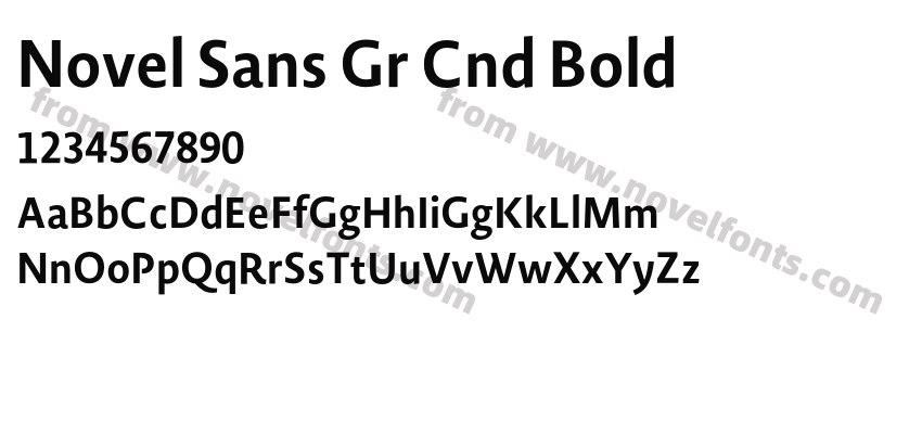 Novel Sans Gr Cnd BoldPreview