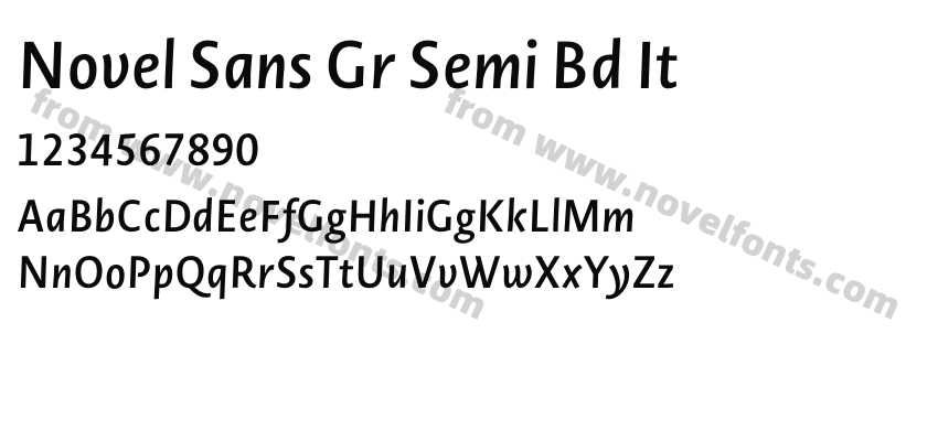 Novel Sans Gr Semi Bd ItPreview
