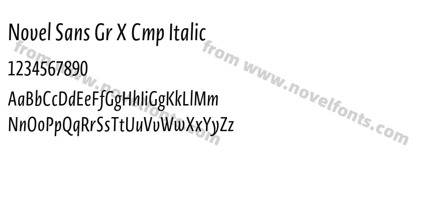 Novel Sans Gr X Cmp ItalicPreview