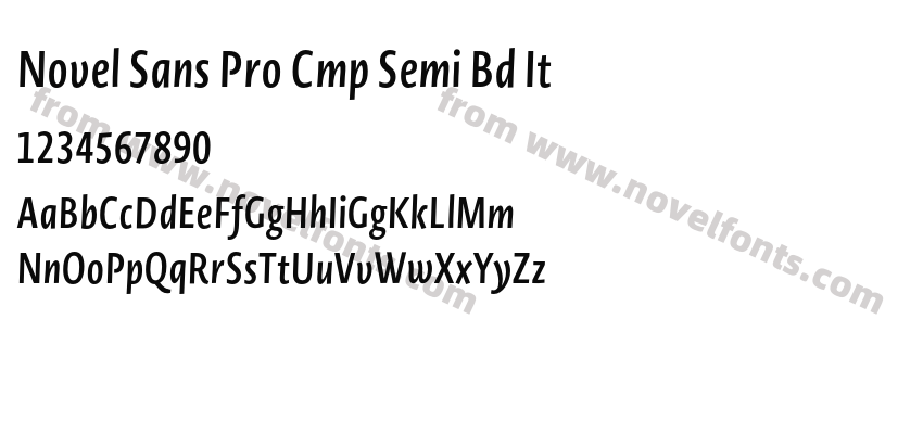 Novel Sans Pro Cmp Semi Bd ItPreview