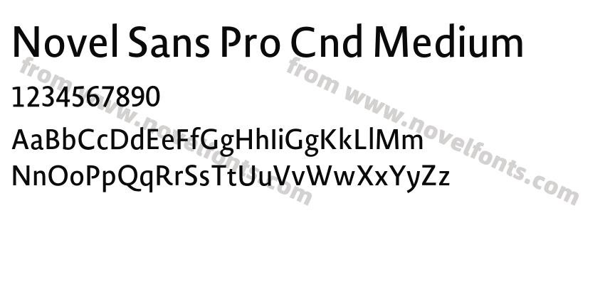 Novel Sans Pro Cnd MediumPreview
