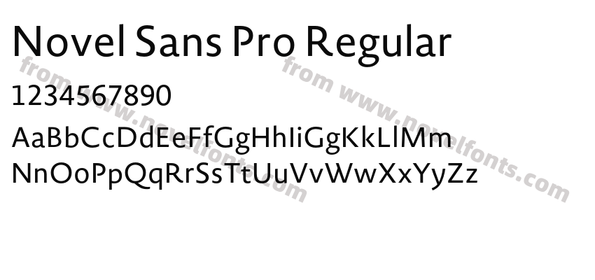 Novel Sans Pro RegularPreview