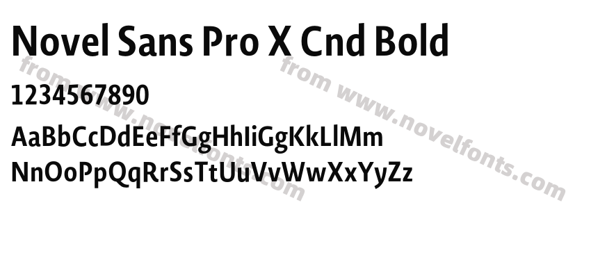 Novel Sans Pro X Cnd BoldPreview