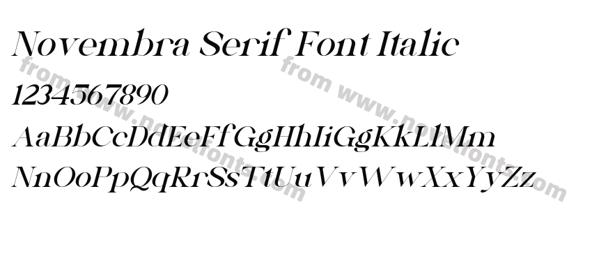 Novembra Serif Font ItalicPreview