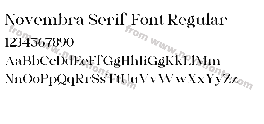 Novembra Serif Font RegularPreview