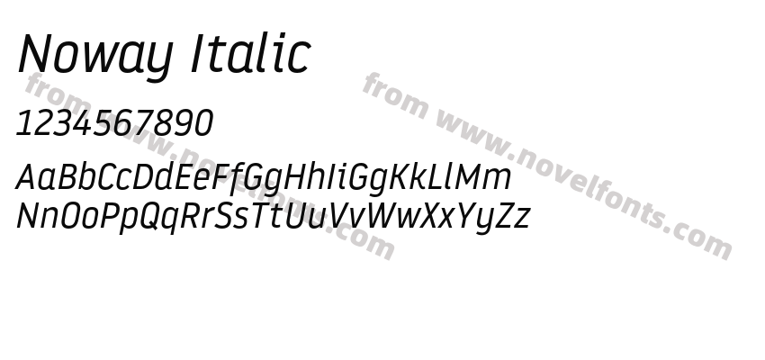 Noway ItalicPreview