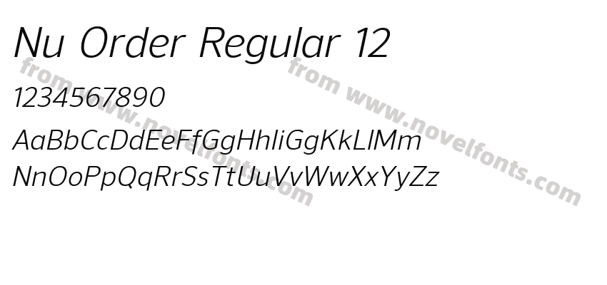 Nu Order Regular 12Preview