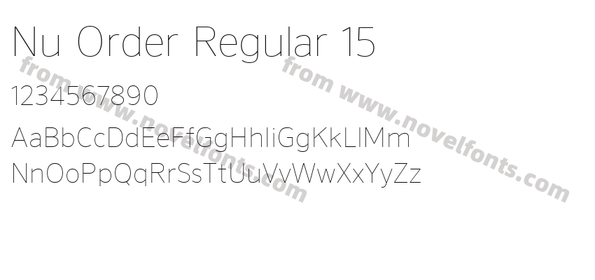 Nu Order Regular 15Preview