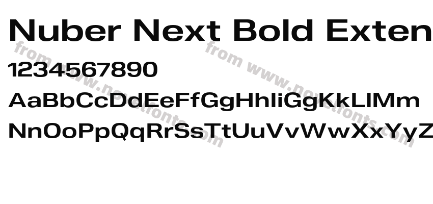 Nuber Next Bold ExtendedPreview