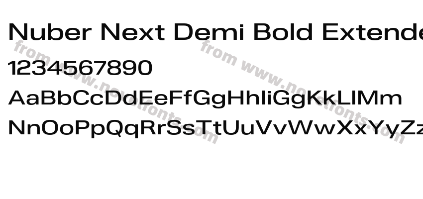 Nuber Next Demi Bold ExtendedPreview