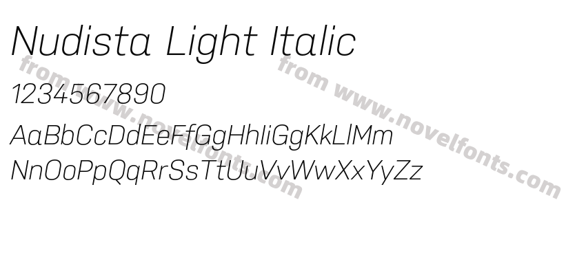 Nudista Light ItalicPreview