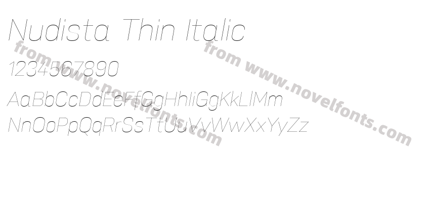 Nudista Thin ItalicPreview