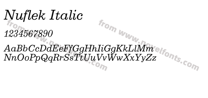 Nuflek ItalicPreview