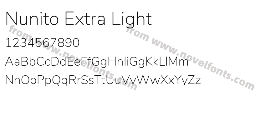 Nunito Extra LightPreview