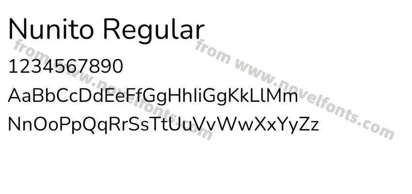 Nunito RegularPreview