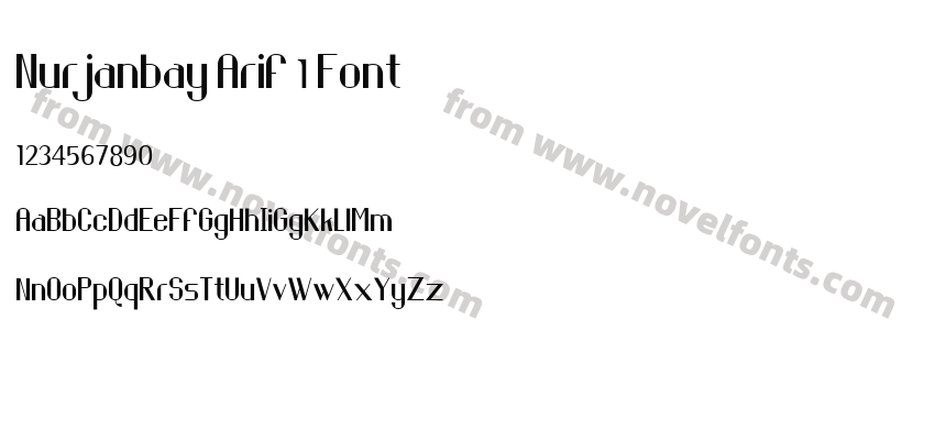 Nurjanbay Arif 1 FontPreview