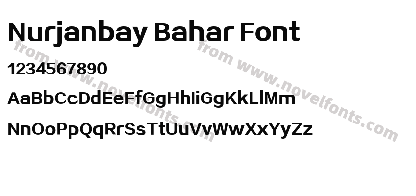 Nurjanbay Bahar FontPreview